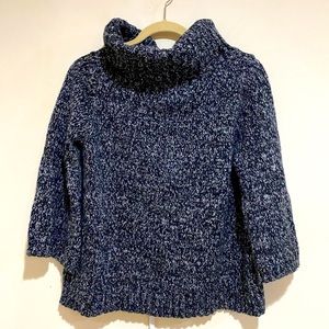 INC Black and Gray Marel Cow Neck Sweater | Size L